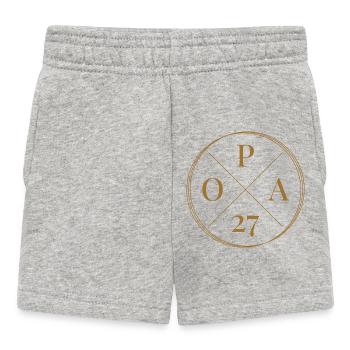 Grandpa 27 - Baby Shorts - heather grey - Front
