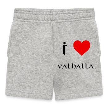 Ich liebe Valhalla - Baby Shorts - Grau meliert - Vorne