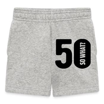 50 so what? Gar nicht so schlimm - Geburtstag - Baby Shorts - Grau meliert - Vorne