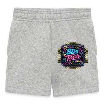80er Tech Neon Chip - Baby Shorts - Grau meliert - Vorne