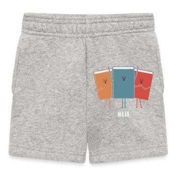 Reader Bookaholic Love Books Bookish – Lustiges Buch - Baby Shorts - Grau meliert - Vorne