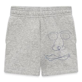 Abstraktes Gesicht: Künstlergeschenke - Baby Shorts - Grau meliert - Vorne
