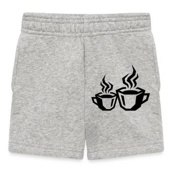 Symbole du café Café - Short Bébé - gris chiné - Devant