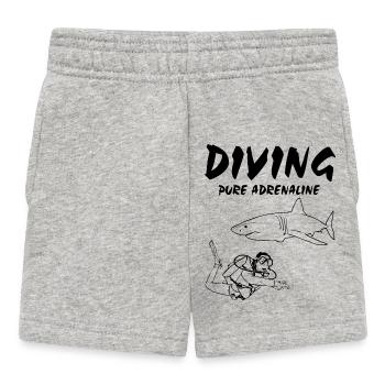 Diving - Diving - Diving - Shark - Baby Shorts - heather grey - Front