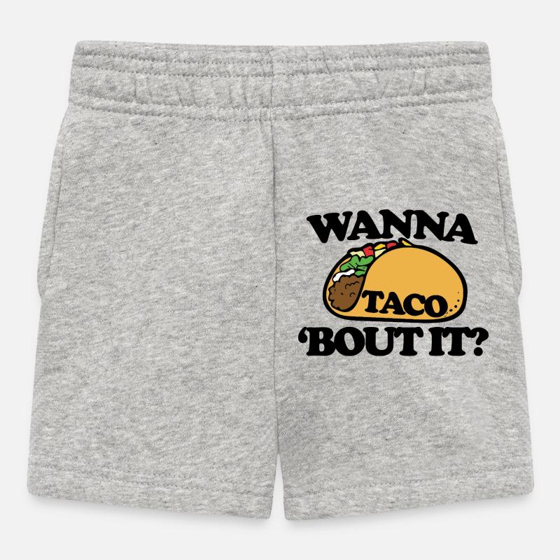 Illustration audacieuse du blason de Taco - Short Bébé - gris chiné