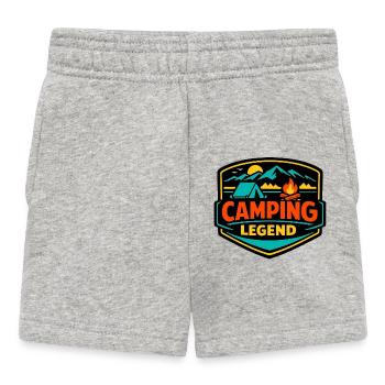 Camping Legende Shield - Baby Shorts - Grau meliert - Vorne