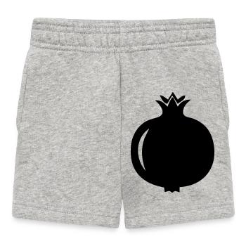Silhouette de grenade – Motif de fruits exotiques - Short Bébé - gris chiné - Devant