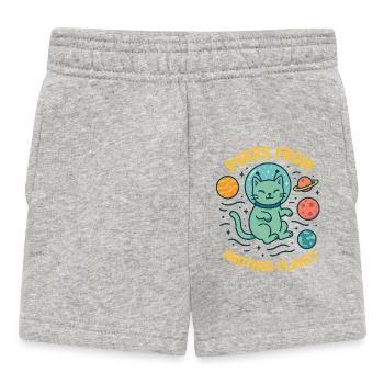 Purrs from an alien planet - Baby Shorts - heather grey - Front