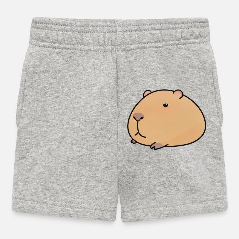 Détente de capybara Ambiance douillette - Short Bébé - gris chiné