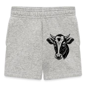 Kuhkopf - Baby Shorts - Grau meliert - Vorne
