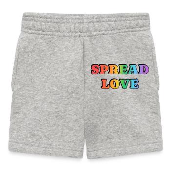 Spread Love Arc-en-ciel Typographie Audacieuse - Short Bébé - gris chiné - Devant