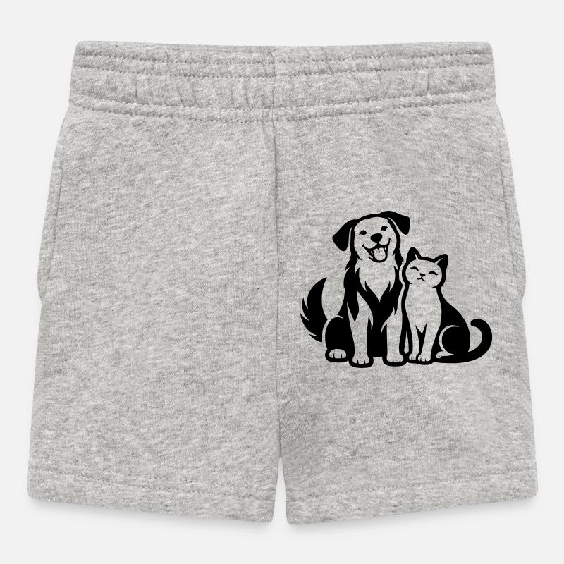 Haustiere - Baby Shorts - Grau meliert