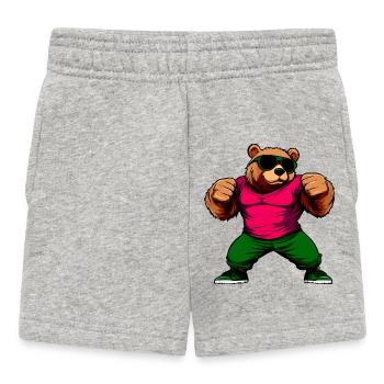 Bären Fitness - Baby Shorts - Grau meliert - Vorne