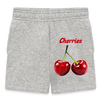 Cerises Imprimé rétro - Short Bébé - gris chiné - Devant