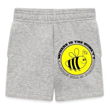 Abeille Où est le miel - Short Bébé - gris chiné - Devant