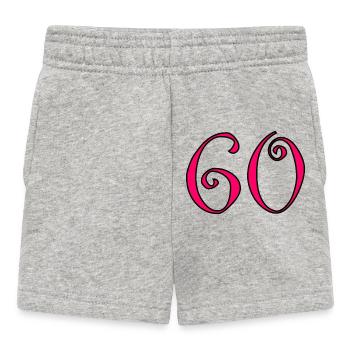 60. 60 ANS. 60e ANNIVERSAIRE. ANNIVERSAIRE 60 ANS. - Short Bébé - gris chiné - Devant