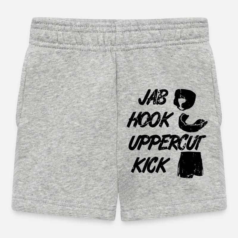 Kickboxer Techniken - Baby Shorts - Grau meliert