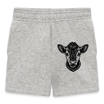Petite vache mignonne - Short Bébé - gris chiné - Devant