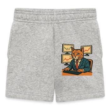 Buy The Dip Nap The Rip Lustige Katze Börse Shirt - Baby Shorts - Grau meliert - Vorne
