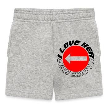 Je l’aime - Short Bébé - gris chiné - Devant