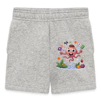 Colorful fruit squid - Baby Shorts - heather grey - Front