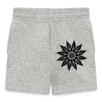Edelweiss-Blüte - Baby Shorts - Grau meliert - Vorne