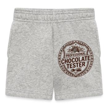 Barre de chocolat Cuisson de barres chocolatées - Short Bébé - gris chiné - Devant