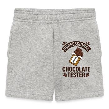 Barre de chocolat Cuisson de barres chocolatées - Short Bébé - gris chiné - Devant