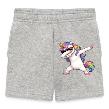 Dabbing Unicorn - Baby Shorts - heather grey - Front