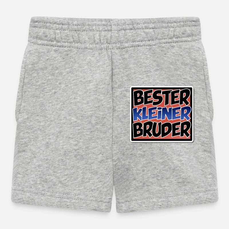 Bester kleiner Bruder - Comic Stil - Baby Shorts - Grau meliert
