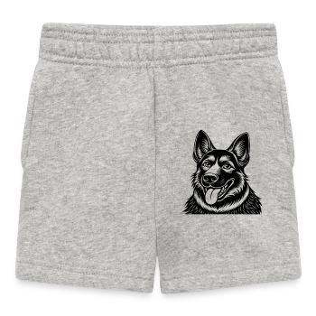 German Shepherd - Baby Shorts - heather grey - Front