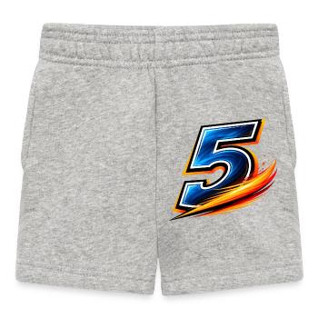 Number 5 Football Shirt Team Player Sport - Baby Shorts - heather grey - Front