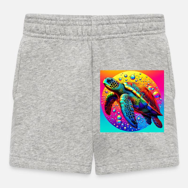 tortue - Short Bébé - gris chiné