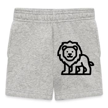 lion - Baby Shorts - heather grey - Front