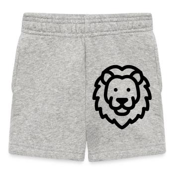 lion - Baby Shorts - heather grey - Front