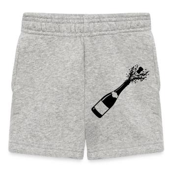 Funkelnde Flaschenpop-Silhouette - Baby Shorts - Grau meliert - Vorne