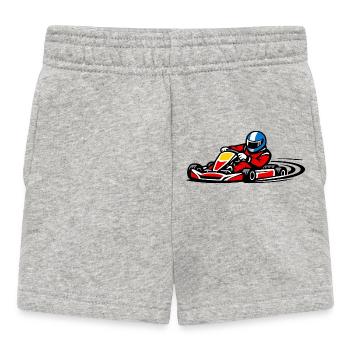 Pilote de kart de course rouge dans les sports de vitesse - Short Bébé - gris chiné - Devant