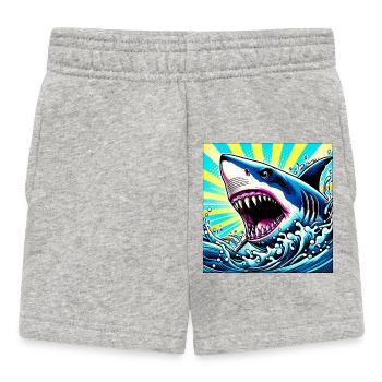 Requin - Short Bébé - gris chiné - Devant