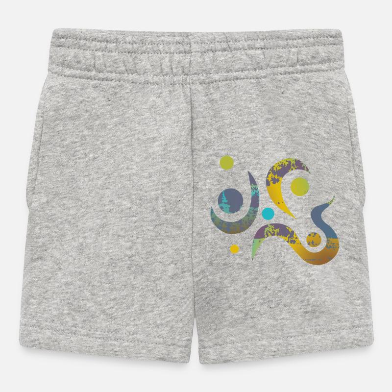 Yoga design_17 - Short Bébé - gris chiné