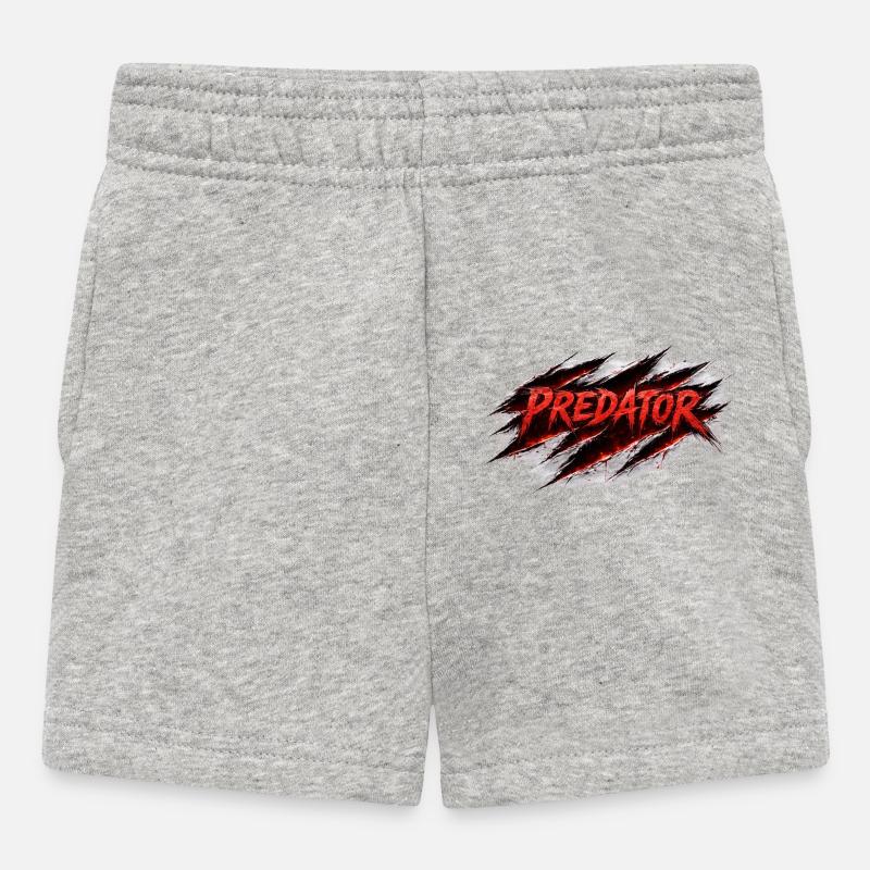 Predator Scratch Retro Style - Baby Shorts - heather grey