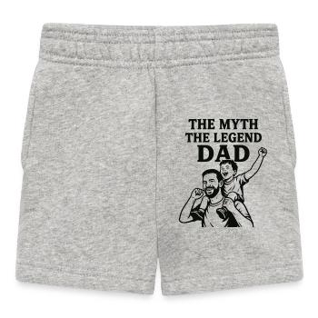 The Man Myth Legend - Bestes Vatertagsgeschenk - Baby Shorts - Grau meliert - Vorne