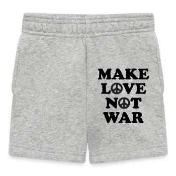 Make Love not War - Baby Shorts - Grau meliert - Vorne