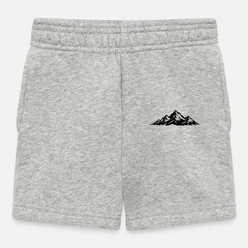 Montagnes - Short Bébé - gris chiné