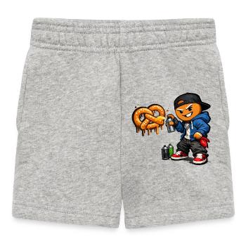 T-shirt Alsace Street Art Pretzel Spray Crew - Short Bébé - gris chiné - Devant