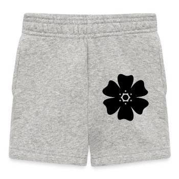fleur - Short Bébé - gris chiné - Devant
