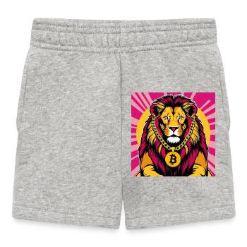 Crypto Lion Neon Pop Art - Short Bébé - gris chiné - Devant