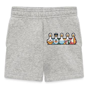 Reihe von Sommergänsen - Baby Shorts - Grau meliert - Vorne