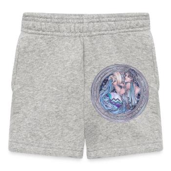 Zodiac Sign Sternzeichen Wassermann Aquarius - Baby Shorts - heather grey - Front