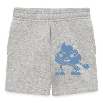 Danse drôle de tas de caca - Short Bébé - gris chiné - Devant