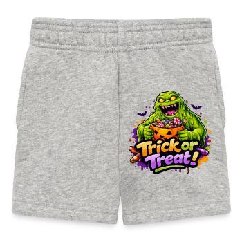 Slime Monster Trick-or-Treat - Baby Shorts - heather grey - Front
